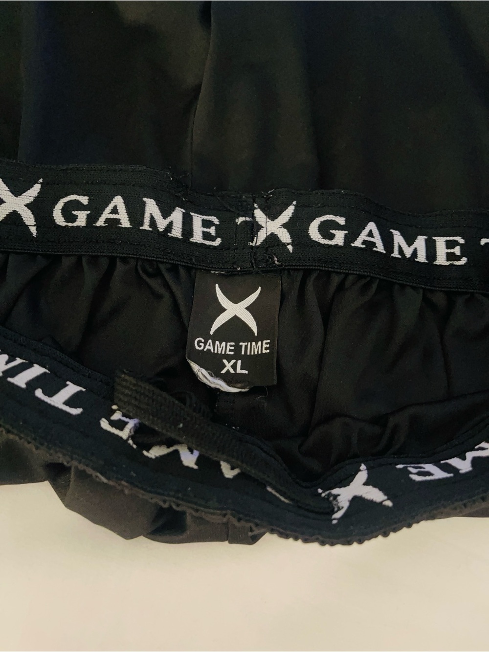 Game Time Black Elastic Waist Athletic Shorts